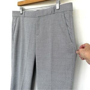 Banana Republic Gray Checkered Trousers, Logan, mid-rise, straight leg